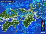 2016年10月28日の近畿地方の雨雲レーダー