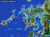 2016年10月28日の長崎県の雨雲レーダー