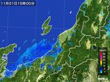 2016年11月01日の新潟県の雨雲レーダー