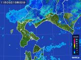 2016年11月05日の道南の雨雲レーダー