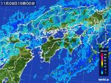 2016年11月08日の四国地方の雨雲レーダー