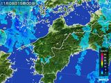 2016年11月08日の愛媛県の雨雲レーダー