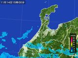 2016年11月14日の石川県の雨雲レーダー