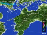 2016年11月17日の愛媛県の雨雲レーダー