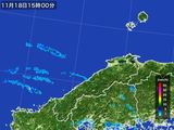 2016年11月18日の島根県の雨雲レーダー