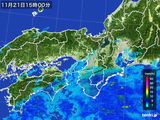 雨雲レーダー(2016年11月21日)