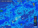 2016年11月21日の鹿児島県(奄美諸島)の雨雲レーダー