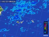 2016年11月21日の沖縄県(宮古・石垣・与那国)の雨雲レーダー