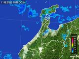 2016年11月25日の石川県の雨雲レーダー