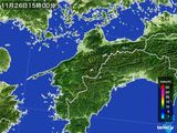 2016年11月26日の愛媛県の雨雲レーダー