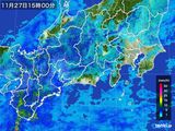 2016年11月27日の東海地方の雨雲レーダー