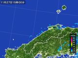 2016年11月27日の島根県の雨雲レーダー