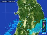 2016年11月27日の秋田県の雨雲レーダー