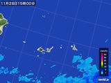 2016年11月28日の沖縄県(宮古・石垣・与那国)の雨雲レーダー