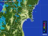 2016年11月28日の宮城県の雨雲レーダー