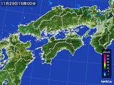 2016年11月29日の四国地方の雨雲レーダー