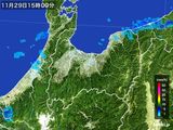 2016年11月29日の富山県の雨雲レーダー