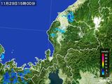 2016年11月29日の福井県の雨雲レーダー