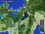 2016年11月29日の滋賀県の雨雲レーダー