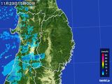 2016年11月29日の岩手県の雨雲レーダー