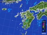 2016年11月30日の九州地方の雨雲レーダー