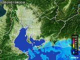 2016年12月01日の愛知県の雨雲レーダー