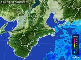 2016年12月01日の三重県の雨雲レーダー