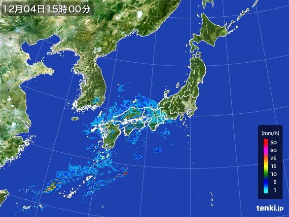 雨雲レーダー(2016年12月04日)