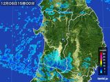 2016年12月06日の秋田県の雨雲レーダー