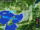 2016年12月07日の大阪府の雨雲レーダー