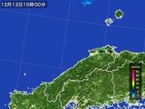 2016年12月12日の島根県の雨雲レーダー