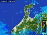 2016年12月13日の石川県の雨雲レーダー