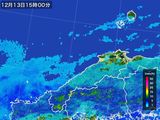 2016年12月13日の島根県の雨雲レーダー