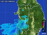 2016年12月13日の秋田県の雨雲レーダー
