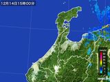 2016年12月14日の石川県の雨雲レーダー