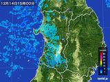 2016年12月14日の秋田県の雨雲レーダー