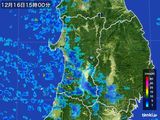 2016年12月16日の秋田県の雨雲レーダー