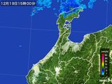 2016年12月19日の石川県の雨雲レーダー