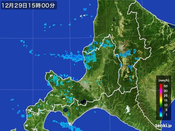 道央の雨雲レーダー(2016年12月29日)