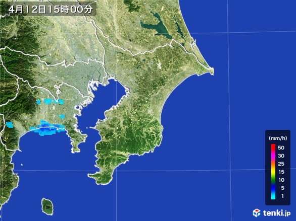 千葉県の雨雲レーダー(2017年04月12日)