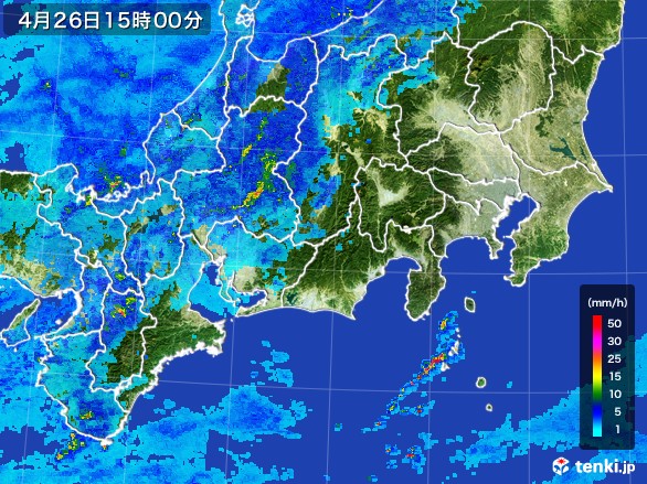 東海地方の雨雲レーダー(2017年04月26日)
