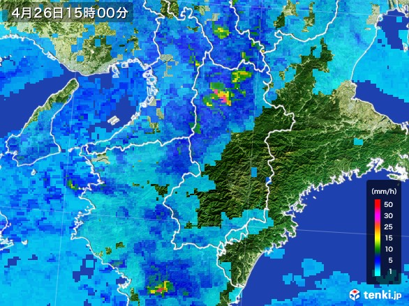 奈良県の雨雲レーダー(2017年04月26日)