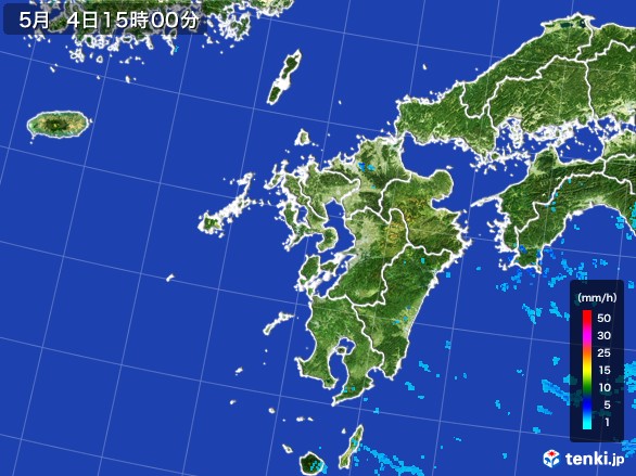 九州地方の雨雲レーダー(2017年05月04日)