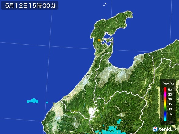 石川県の雨雲レーダー(2017年05月12日)