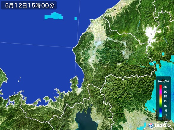 福井県の雨雲レーダー(2017年05月12日)