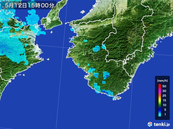和歌山県の雨雲レーダー(2017年05月12日)