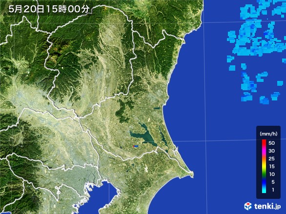 茨城県の雨雲レーダー(2017年05月20日)