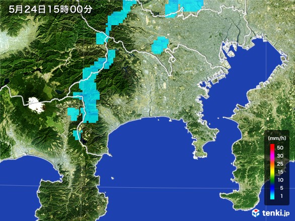 神奈川県の雨雲レーダー(2017年05月24日)