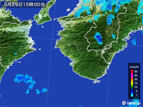 和歌山県の雨雲レーダー(2017年05月25日)