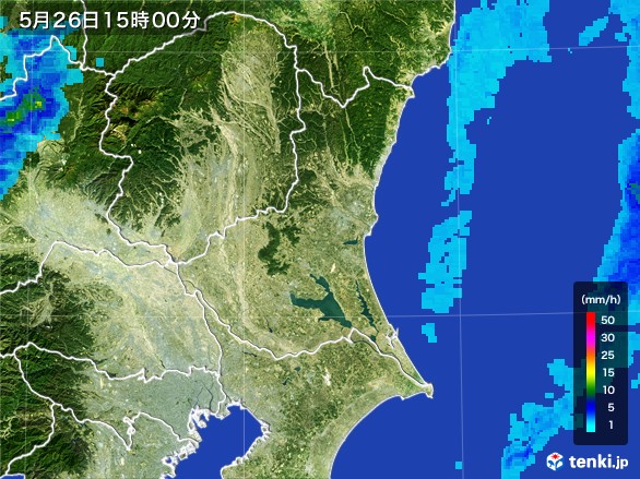 茨城県の雨雲レーダー(2017年05月26日)